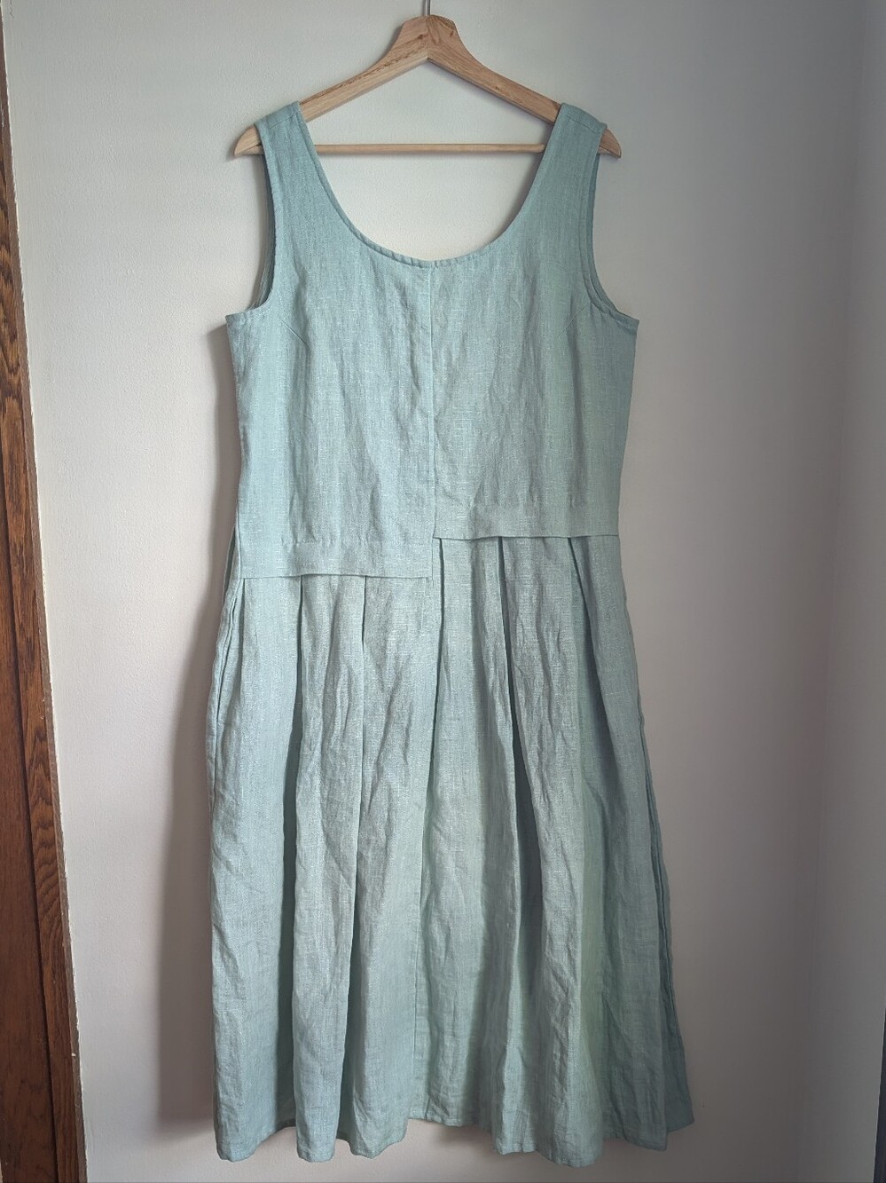 Tribe Alive Mint Green Linen Dress